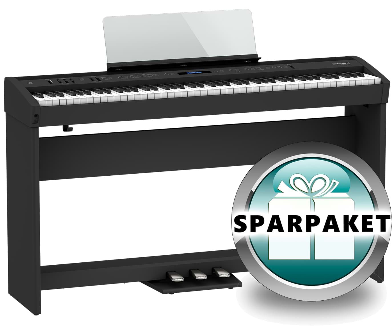Roland FP-60X BK Digitalpiano Schwarz - Sparpaket